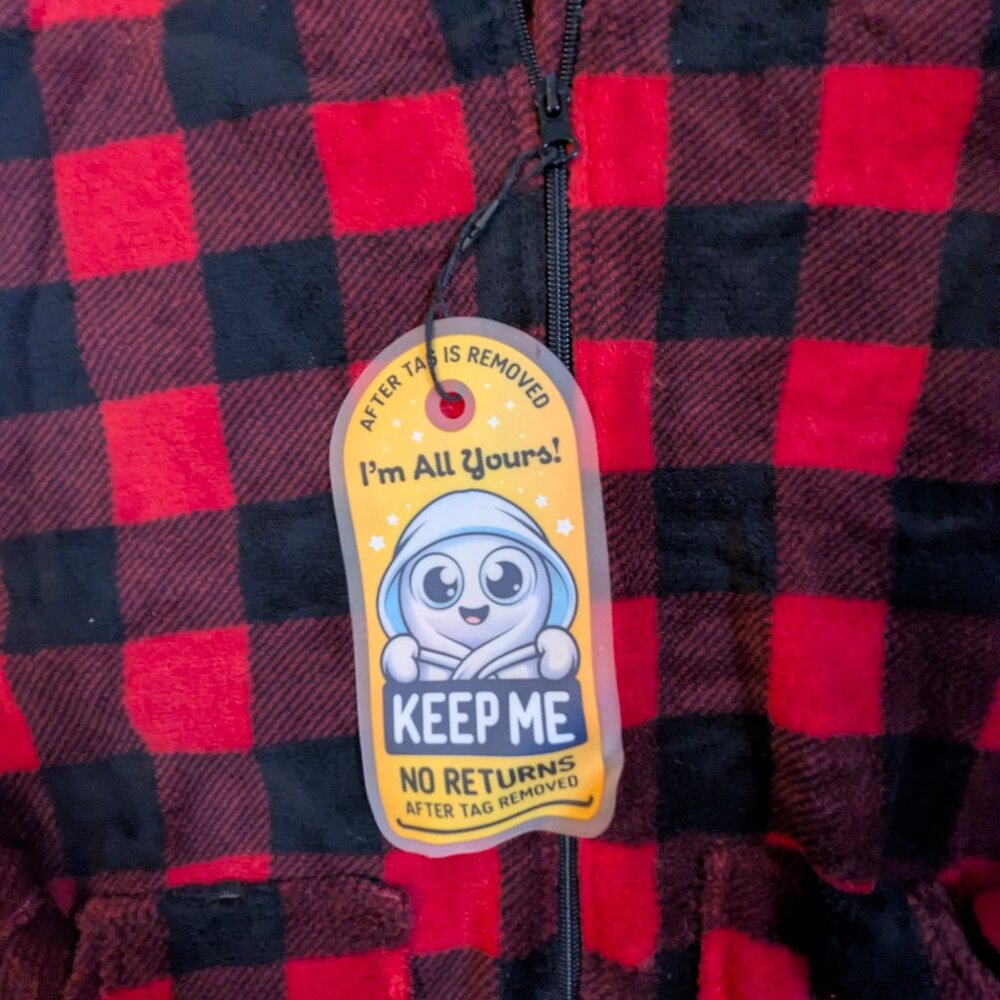 NWT: Red/Black Buffalo Checked Womens Onsie - Size Medium - Picture 9 of 10